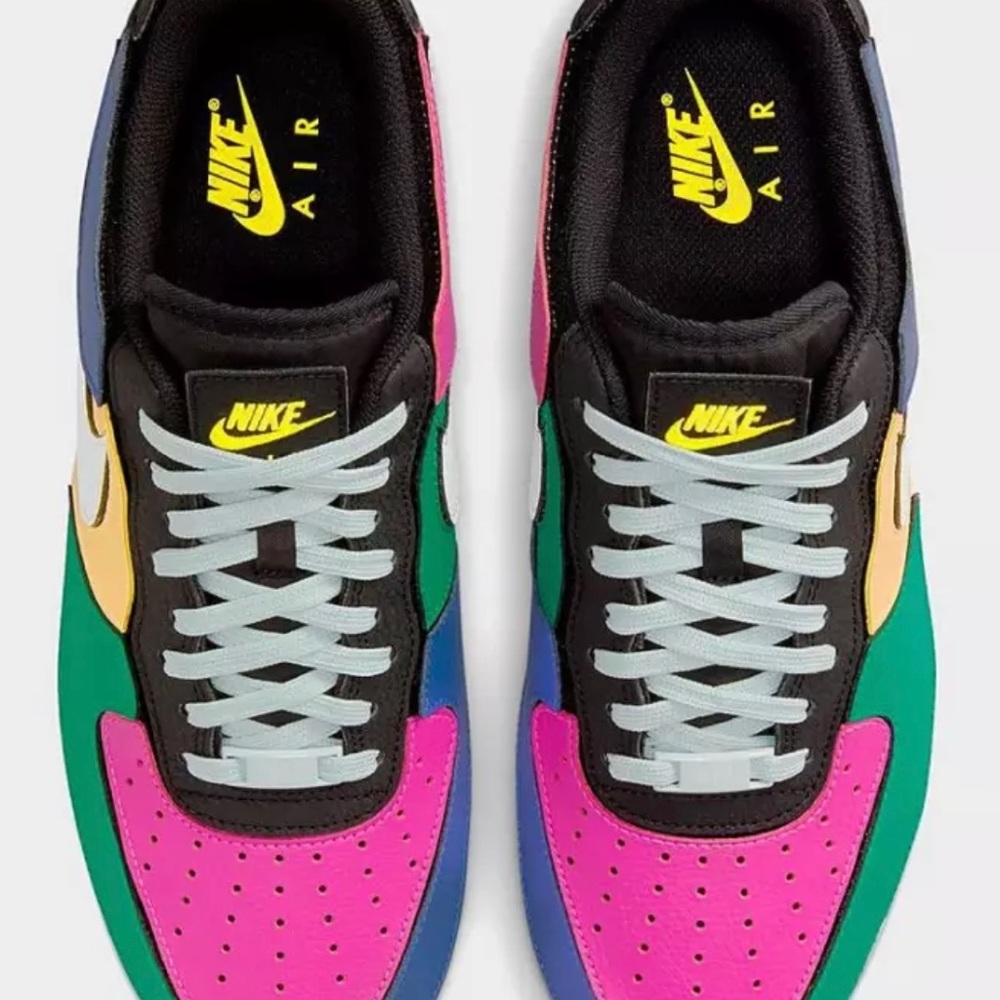 Nike AF 1 Men's 10.5 Shoes Black/Lethal Fuchsia/Orange Chalk/ Grey DB2576-001 - Picture 6 of 10